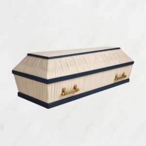 Elegant Serenity-Donanma Trim ile Saten Kaplı Tabut