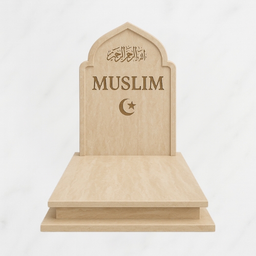Huzurlu dinlenme - Traverten Müslüman mezar taşı